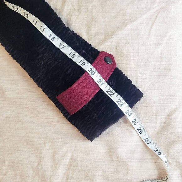 Burgundy Pea Coat, Winter Military Trench Coat, Holiday Classic Jacket - Picture 12 of 12